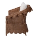 bali & pari Detta Natural Rattan Loveseat with Cushion - Handwoven Wicker Settee with Rolled Arms and Scalloped Skirt Base, Boho Coastal Style for Sunroom or Lounge - Detta-Peanut Brown-Rattan-Cushion-LS