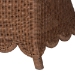 bali & pari Detta Natural Rattan Loveseat with Cushion - Handwoven Wicker Settee with Rolled Arms and Scalloped Skirt Base, Boho Coastal Style for Sunroom or Lounge - Detta-Peanut Brown-Rattan-Cushion-LS