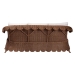 bali & pari Detta Natural Rattan Sofa with Cushion - Handwoven Wicker Settee with Rolled Arms and Scalloped Skirt Base, Boho Coastal Style for Sunroom or Lounge - Detta-Peanut Brown-Rattan-Cushion-Sofa