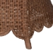 bali & pari Detta Natural Rattan Sofa with Cushion - Handwoven Wicker Settee with Rolled Arms and Scalloped Skirt Base, Boho Coastal Style for Sunroom or Lounge - Detta-Peanut Brown-Rattan-Cushion-Sofa