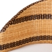 bali & pari Elma Rattan Dining Chair with Cushion - Barrel-Back Accent Chair with Synthetic Woven and Natural Rattan Frame, Boho Coastal Style Seating for Dining or Living Room - Elma-Natural/Brown Stripes-Rattan-Cushion-DC
