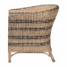bali & pari Elda Natural Rattan Accent Chair - Wicker Barrel-Back Chair with Two-Tone Woven Stripes and Cushion, Coastal Boho Style Seating for  Living Room or Sunroom - Elda-Natural/Blue Stripes-Rattan-Cushion-DC