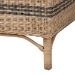 bali & pari Elda Natural Rattan Accent Chair - Wicker Barrel-Back Chair with Two-Tone Woven Stripes and Cushion, Coastal Boho Style Seating for  Living Room or Sunroom - Elda-Natural/Blue Stripes-Rattan-Cushion-DC