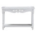Baxton Studio Rafferty Distressed Console Table - Vintage-Inspired White Accent Table with Ornate Carved Apron and Lower Shelf, Classic Entryway or Sofa Table - JY24B280-White-Wooden-Console Table