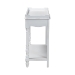 Baxton Studio Rafferty Distressed Console Table - Vintage-Inspired White Accent Table with Ornate Carved Apron and Lower Shelf, Classic Entryway or Sofa Table - JY24B280-White-Wooden-Console Table