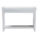 Baxton Studio Rafferty Distressed Console Table - Vintage-Inspired White Accent Table with Ornate Carved Apron and Lower Shelf, Classic Entryway or Sofa Table - JY24B280-White-Wooden-Console Table