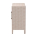 Baxton Studio Nira Faux Shagreen Storage Cabinet - Contemporary 2-Door Accent Sideboard with Sleek Metal Handles, for Entryway or Living Room - JY24B281-Beige Faux Shagreen-Cabinet
