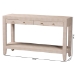 Baxton Studio Nira Faux Shagreen Console Table - Contemporary Accent Display Piece with 2 Drawers and Open Shelf, Storage Solution for Entryway or Living Room - JY24B282-Beige Faux Shagreen-Console Table