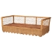 bali & pari Teresa Natural Rattan Daybed - Handwoven Sofa Bed Frame with Scalloped Edge and Open Lattice Back and Side, Coastal Boho Style Lounge Seating, Twin - Teresa-Light Honey Rattan-Daybed