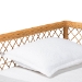 bali & pari Teresa Natural Rattan Daybed - Handwoven Sofa Bed Frame with Scalloped Edge and Open Lattice Back and Side, Coastal Boho Style Lounge Seating, Twin - Teresa-Light Honey Rattan-Daybed