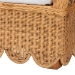 bali & pari Teresa Natural Rattan Daybed - Handwoven Sofa Bed Frame with Scalloped Edge and Open Lattice Back and Side, Coastal Boho Style Lounge Seating, Twin - Teresa-Light Honey Rattan-Daybed