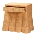 bali & pari Chica Scalloped Natural Rattan Console Table with Drawer - Handwoven Wicker Accent Table with Flared Skirt, Coastal Boho Style for Entryway or Living Room, Rectangle - Chica-Light Honey Wicker-End Table