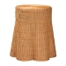 bali & pari Dayo Scalloped Natural Rattan Console Table with Drawer - Handwoven Wicker Accent Table with Flared Skirt, Coastal Boho Style for Entryway or Living Room, Round - Dayo-Light Honey Wicker-End Table