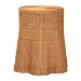 bali & pari Dayo Scalloped Natural Rattan Console Table with Drawer - Handwoven Wicker Accent Table with Flared Skirt, Coastal Boho Style for Entryway or Living Room, Round - Dayo-Light Honey Wicker-End Table