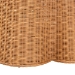 bali & pari Dayo Scalloped Natural Rattan Console Table with Drawer - Handwoven Wicker Accent Table with Flared Skirt, Coastal Boho Style for Entryway or Living Room, Round - Dayo-Light Honey Wicker-End Table