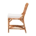 bali & pari Alondra Natural Rattan Dining Chair - Handwoven Wicker Side Chair with Removable Cushion, Coastal Boho Kitchen or Dining Room Seating - Alondra-Light Honey/Rattan-No Arm-Cushion-DC