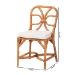 bali & pari Alondra Natural Rattan Dining Chair - Handwoven Wicker Side Chair with Removable Cushion, Coastal Boho Kitchen or Dining Room Seating - Alondra-Light Honey/Rattan-No Arm-Cushion-DC