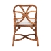 bali & pari Alondra Natural Rattan Dining Chair - Handwoven Wicker Accent Chair with Armrests and Removable Cushion, Coastal Boho Kitchen or Dining Room Seating - Alondra-Light Honey/Rattan-Arm-Cushion-DC