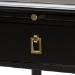Baxton Studio Tamra Black Wood Nightstand with Pullout Shelf - Modern Transitional Bedside Table with Metallic Accents - SW8000-90NS-Black-Nightstand