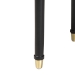 Baxton Studio Tamra Black Wood Nightstand with Pullout Shelf - Modern Transitional Bedside Table with Metallic Accents - SW8000-90NS-Black-Nightstand