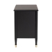Baxton Studio Tamra Black Wood Chest with Drawers - Bedroom Storage Unit with Metallic Accents, 6-Drawer Modern Transitional Bedroom Storage Solution - SW8000-90CH6D-Black-Chest
