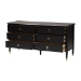 Baxton Studio Tamra Black Wood Dresser with Drawers - Bedroom Storage Unit with Metallic Accents, 6-Drawer Modern Transitional Bedroom Storage Solution - SW8000-90D6D-Black-Dresser