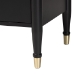 Baxton Studio Tamra Black Wood Dresser with Drawers - Bedroom Storage Unit with Metallic Accents, 6-Drawer Modern Transitional Bedroom Storage Solution - SW8000-90D6D-Black-Dresser