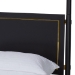 Baxton Studio Tamra Four-Poster Platform Bed - Black Wood Bed Frame with Metallic Trim and Capped Legs, Modern Transitional Bedroom Furniture, King - SW8650-Black-King Poster Bed