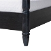 Baxton Studio Martino Four-Poster Platform Bed - Sculpted Post Bed Frame with Panel Headboard, Vintage Spindle Bed, Black, King - SW8636-Black-King Poster Bed