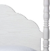 Baxton Studio Martino Four-Poster Platform Bed - Sculpted Post Bed Frame with Panel Headboard, Vintage Spindle Bed, White, King - SW8636-White-King Poster Bed