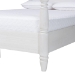 Baxton Studio Martino Four-Poster Platform Bed - Sculpted Post Bed Frame with Panel Headboard, Vintage Spindle Bed, White, King - SW8636-White-King Poster Bed