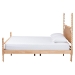 Baxton Studio Caliana Bobbin Four-Poster Platform Bed - Wooden Bed Frame with Turned Spindle Posts and Panel Headboard, Vintage-Inspired Bedroom Furniture, Natural Brown, King - SW8638-Natural-King Poster Bed