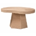bali & pari Lenka Natural Jute Coffee Table - Textured Handwoven Cocktail Table with Sculptural Base and Irregular Top for Living Room or Lounge - F2410-FT1-Jute-CT