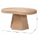 bali & pari Lenka Natural Jute Coffee Table - Textured Handwoven Cocktail Table with Sculptural Base and Irregular Top for Living Room or Lounge - F2410-FT1-Jute-CT