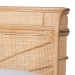 bali & pari Fiore Natural Rattan Bed Frame - Handwoven Wicker Headboard and Footboard with Curved Corners, Boho Coastal Natural Bedroom Furniture, Queen - Fiore-Natural/Rattan-Queen