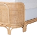 bali & pari Fiore Natural Rattan Bed Frame - Handwoven Wicker Headboard and Footboard with Curved Corners, Boho Coastal Natural Bedroom Furniture, Queen - Fiore-Natural/Rattan-Queen