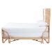 bali & pari Hadley Natural Rattan Bed Frame with Openwork Geometry Headboard and Footboard, Tropical Coastal Boho Bedroom Furniture, Queen - Hadley-Natural/Rattan-Queen