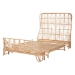 bali & pari Hadley Natural Rattan Bed Frame with Openwork Geometry Headboard and Footboard, Tropical Coastal Boho Bedroom Furniture, Queen - Hadley-Natural/Rattan-Queen