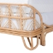 bali & pari Hadley Natural Rattan Bed Frame with Openwork Geometry Headboard and Footboard, Tropical Coastal Boho Bedroom Furniture, Queen - Hadley-Natural/Rattan-Queen