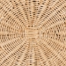 bali & pari Ying Round Natural Rattan Ottoman with Cushion - Handwoven Wicker Pleated Skirt Accent Coffee Table or Extra Seating for Living Room or Sunroom, Small - Ying-Small-Natural/Rattan-Cushion-Ottoman