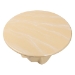 bali & pari Aponi Marbled Resin Coffee Table - Sculptural Center Table with Round Top and Pedestal Base, Modern Contemporary Statement Furniture, Cream - Aponi-Cream Marbled Resin-CT