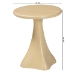 bali & pari Aponi Marbled Resin End Table - Sculptural Side Table with Round Top and Pedestal Base, Modern Contemporary Statement Furniture, Cream - Aponi-Cream Marbled Resin-ET