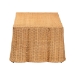 bali & pari Palm Scalloped Rattan Coffee Table - Handwoven Wicker Rectangle Accent Table for Living Room, Patio or Sunroom, Coastal Boho Style, Light Honey - Palm-Light Honey Rattan-Rectangular-Coffee Table