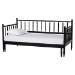 Baxton Studio Marisela Twin-To-King Expandable Daybed - Wood Spindle Bed Frame with Bamboo-Inspired Posts, Modern Transitional Bedroom Furniture - MG0246-4-Black-Twin to King-Daybed