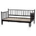 Baxton Studio Marisela Twin-To-King Expandable Daybed - Wood Spindle Bed Frame with Bamboo-Inspired Posts, Modern Transitional Bedroom Furniture - MG0246-4-Black-Twin to King-Daybed
