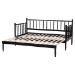 Baxton Studio Marisela Twin-To-King Expandable Daybed - Wood Spindle Bed Frame with Bamboo-Inspired Posts, Modern Transitional Bedroom Furniture - MG0246-4-Black-Twin to King-Daybed