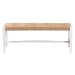bali & pari Prita Woven Paper Loom Bench with Mahogany Wood Frame - Handcrafted Accent Seating for Dining Room or Entryway, White - BNCH-1-WH Wood/BR Loom-Bench