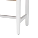 bali & pari Prita Woven Paper Loom Bench with Mahogany Wood Frame - Handcrafted Accent Seating for Dining Room or Entryway, White - BNCH-1-WH Wood/BR Loom-Bench