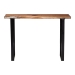 bali & pari Apio Wood Epoxy Resin Console Table with Glass Inlay - Rectangular Live Edge Teak Wood Accent Table with Black Metal Base, Modern Rustic Furniture for Living Room or Entryway - Apio-Hollow Teak Wood/Resin-Console Table-Boxed