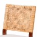 bali & pari Lesia Natural Rattan Dining Chair with Cushion - Handwoven Wicker Side Chair with Mahogany Wood Frame, Coastal Boho Style Seating for Kitchen or Dining Room - Lesia-MDN-Mahogany-Cushion-DC